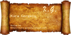 Kura Gergely névjegykártya
